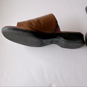 La Cabana 90s Brown Leather Slide